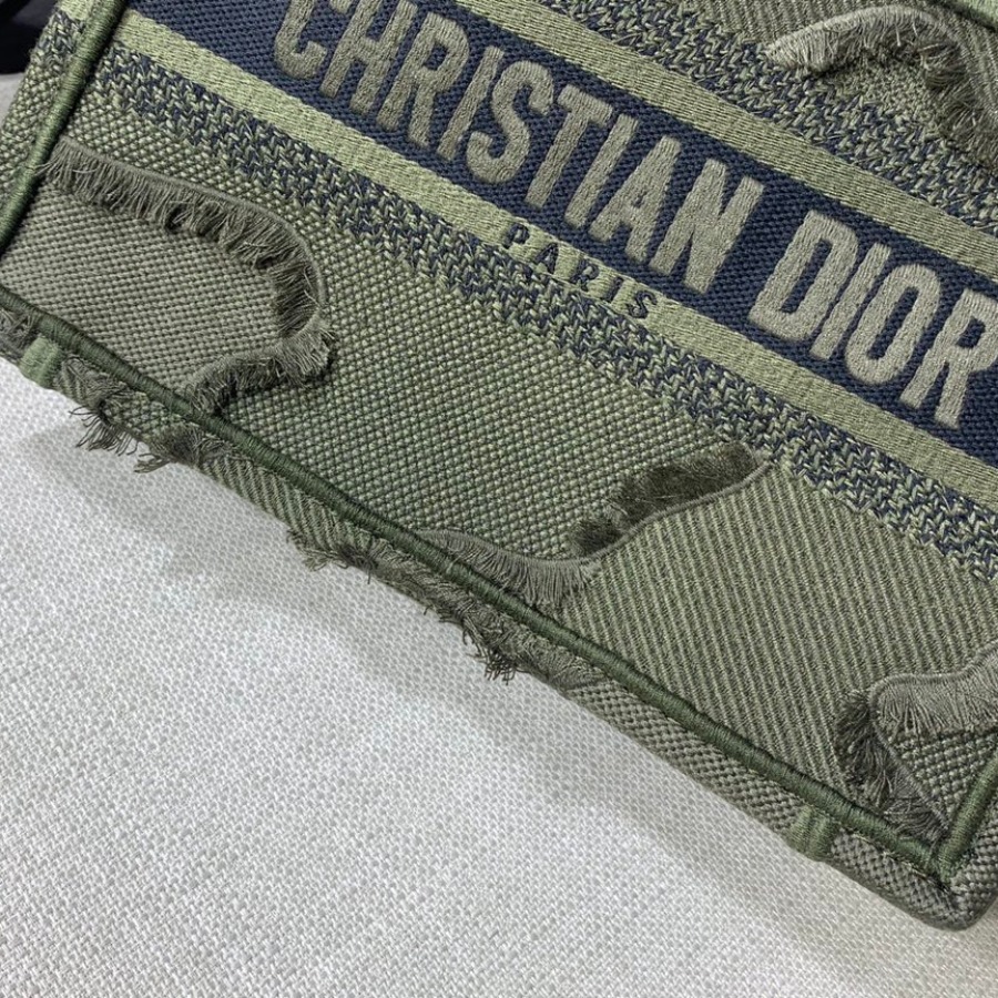 CAMOUFLAGE EMBROIDERED MINI DIOR BOOK TOTE