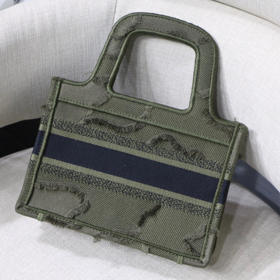 CAMOUFLAGE EMBROIDERED MINI DIOR BOOK TOTE