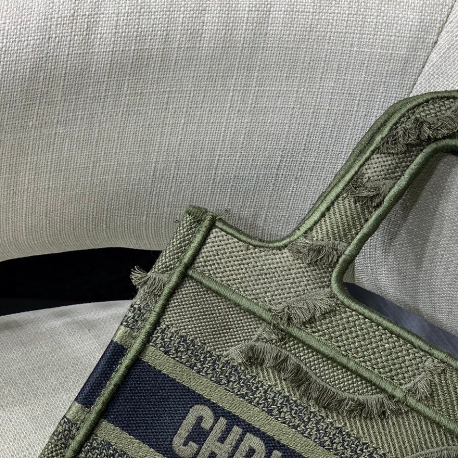 CAMOUFLAGE EMBROIDERED MINI DIOR BOOK TOTE