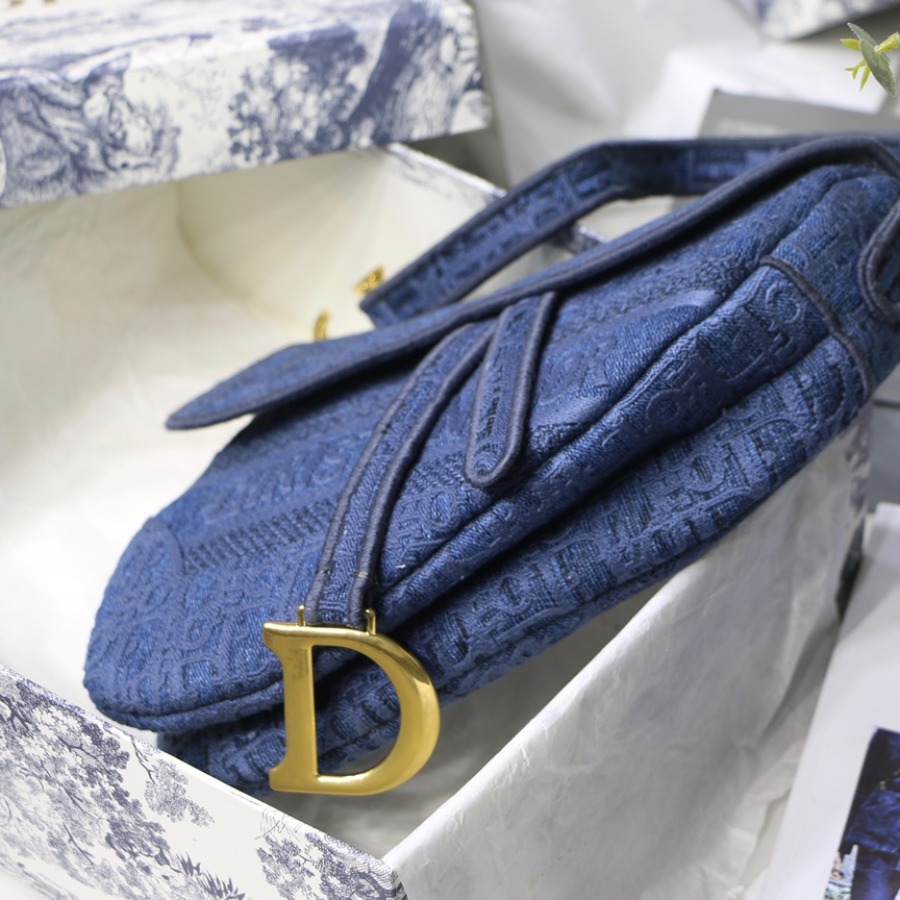 SADDLE DENIM CANVAS BAG, DIOR SHOULDER BAG
