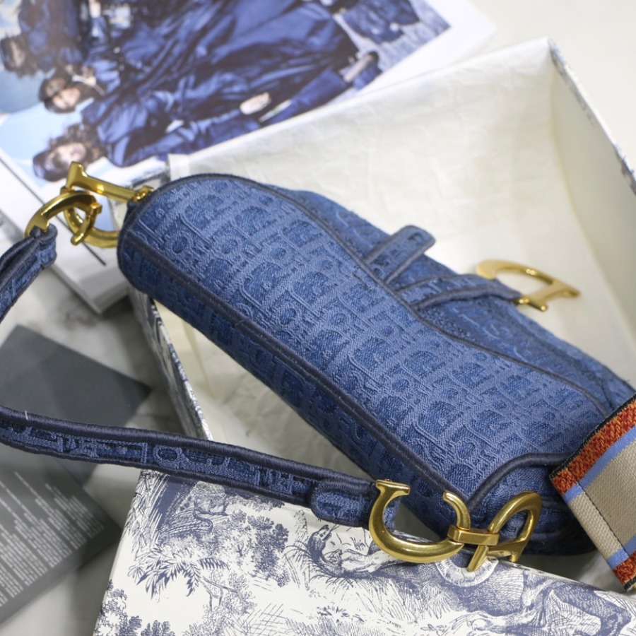 SADDLE DENIM CANVAS BAG, DIOR SHOULDER BAG