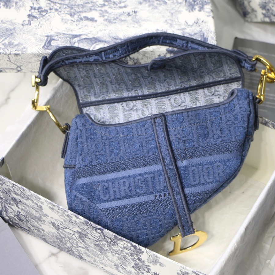 SADDLE DENIM CANVAS BAG, DIOR SHOULDER BAG