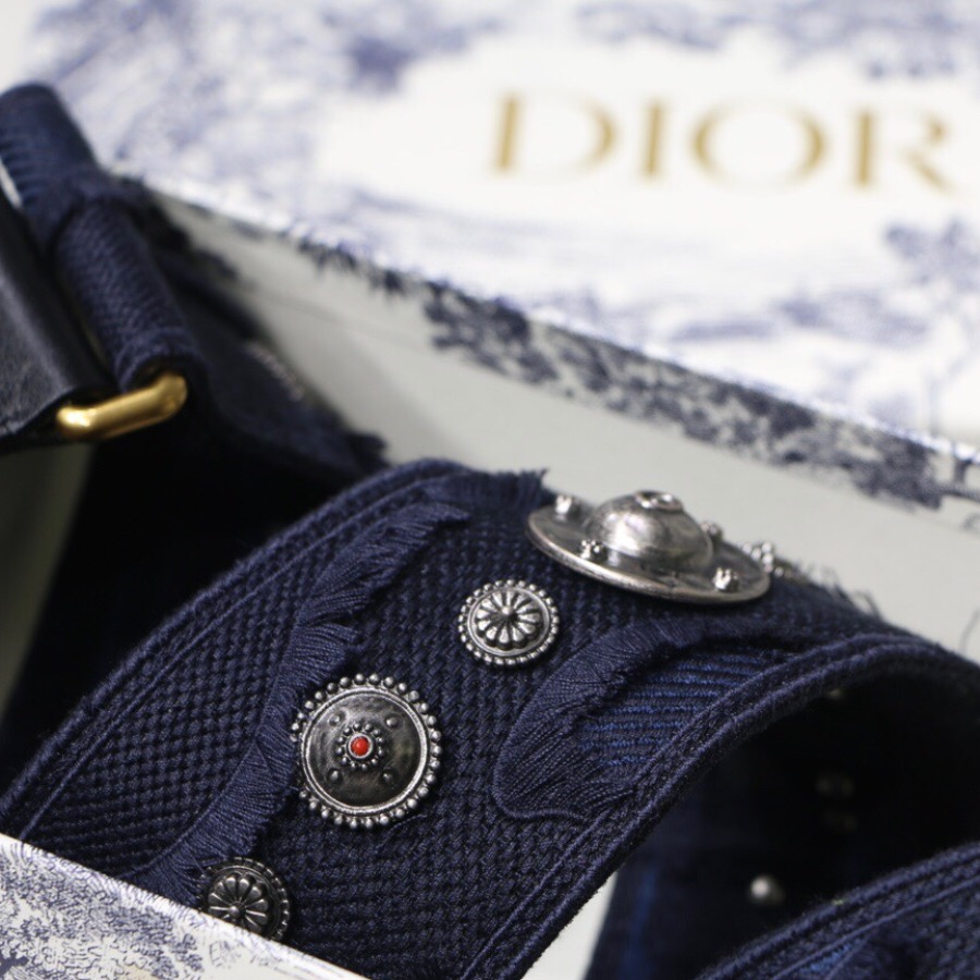 BLUE MULTICOLOR CAMOUFLAGE FULLY EMBROIDERED STRAP