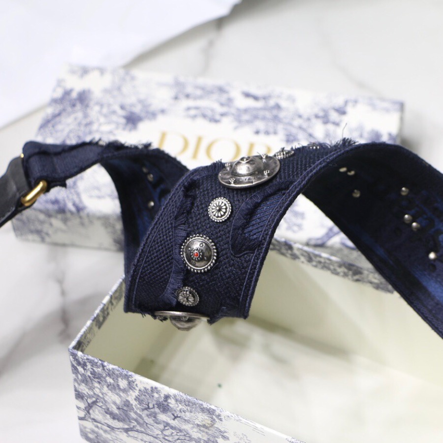 BLUE MULTICOLOR CAMOUFLAGE FULLY EMBROIDERED STRAP