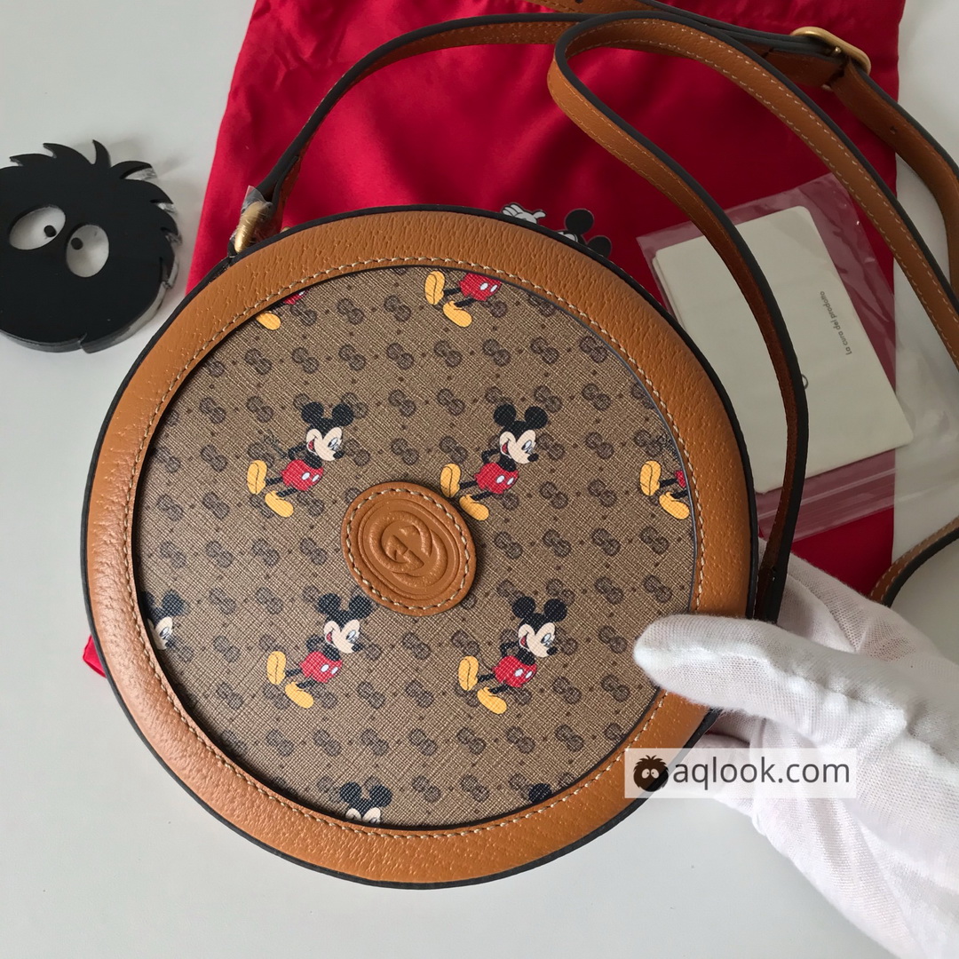 603938 Disney x Gucci round shoulder bag, GUCCI Crossbody Bags for Women