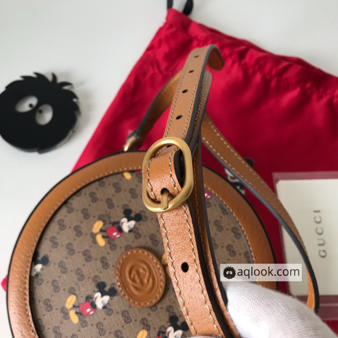 603938 Disney x Gucci round shoulder bag, GUCCI Crossbody Bags for Women