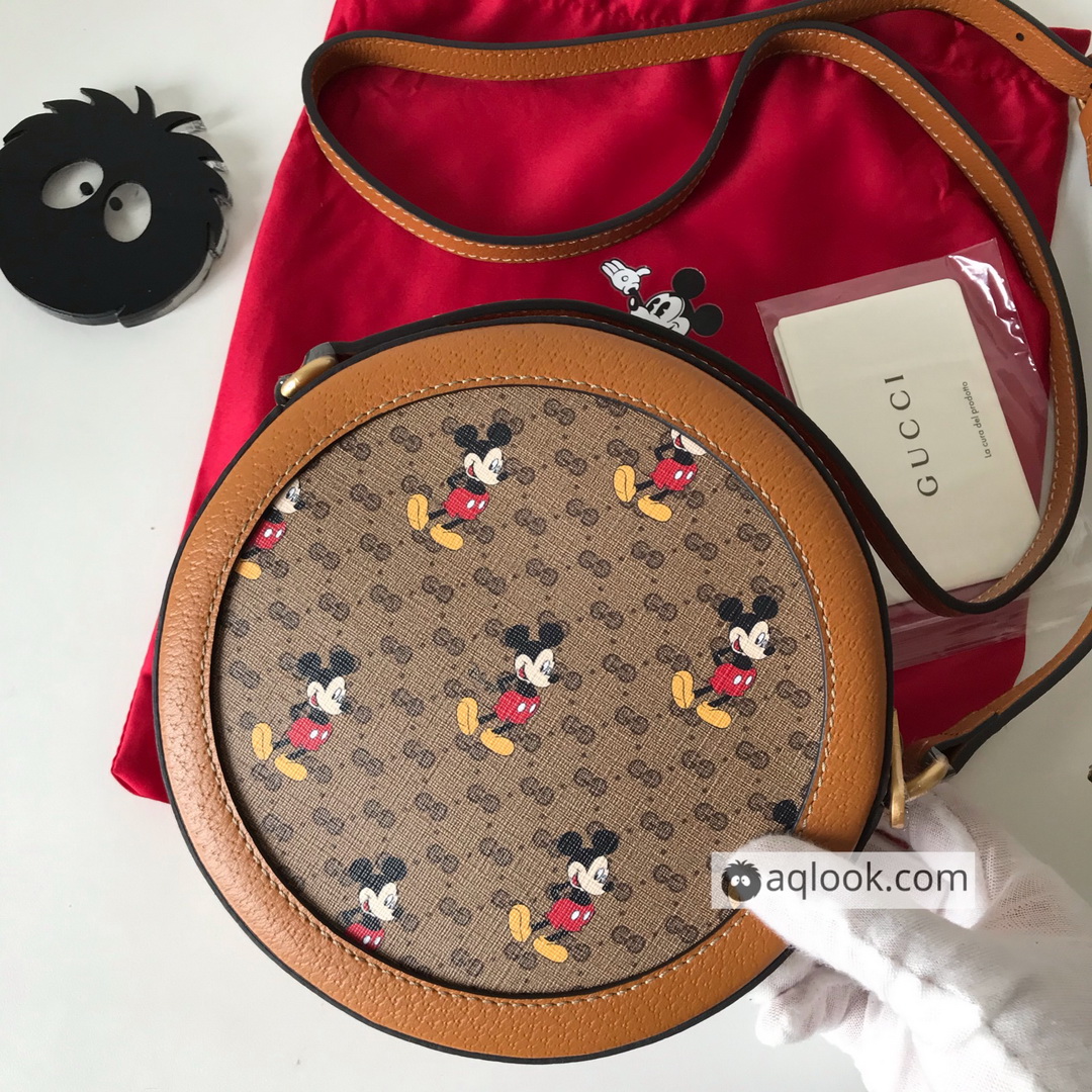 603938 Disney x Gucci round shoulder bag, GUCCI Crossbody Bags for Women
