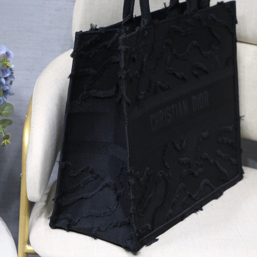 CAMOUFLAGE EMBROIDERED DIOR BOOK TOTE