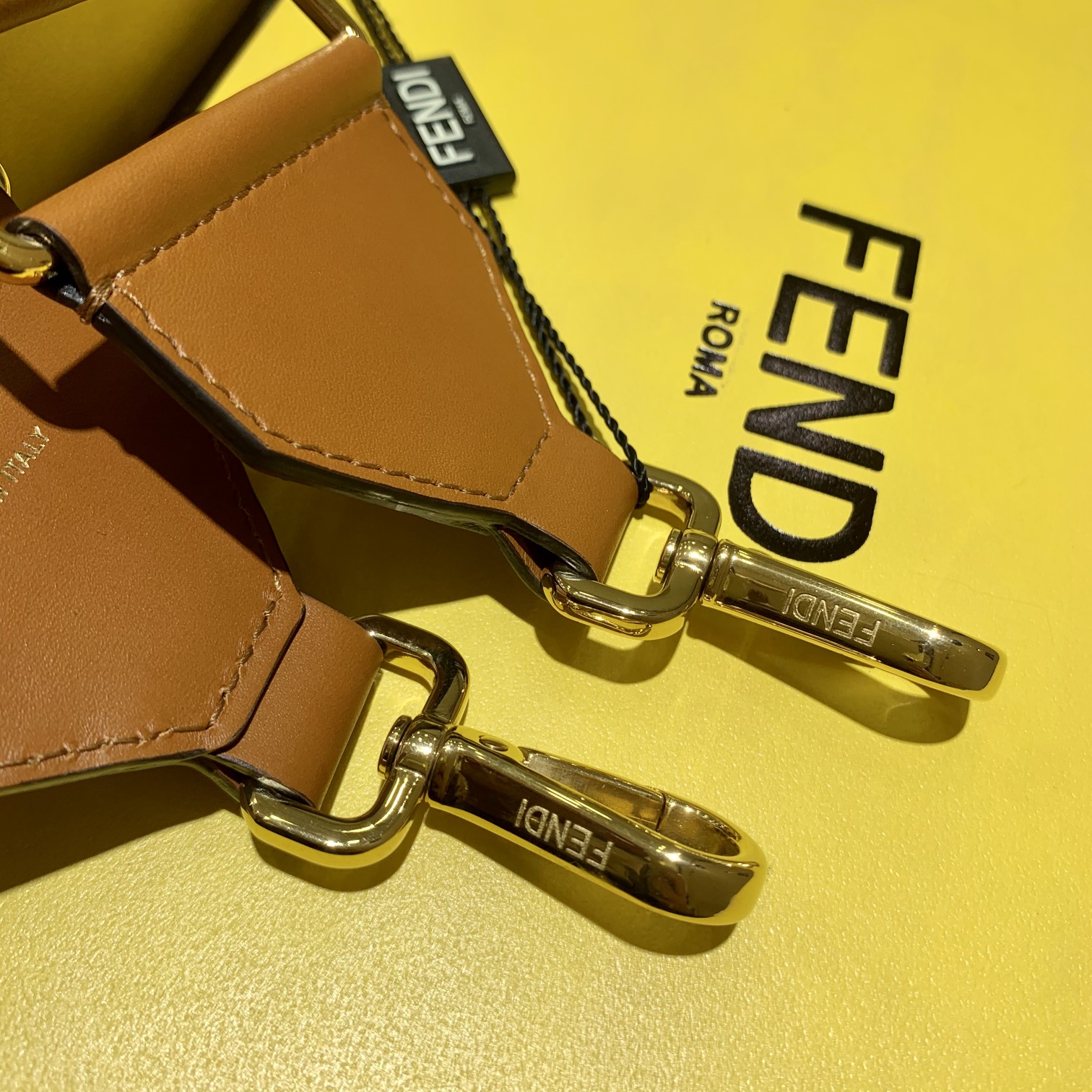 STRAP YOU, Beige ribbon shoulder strap, FENDI BAG ACCESSOIRES