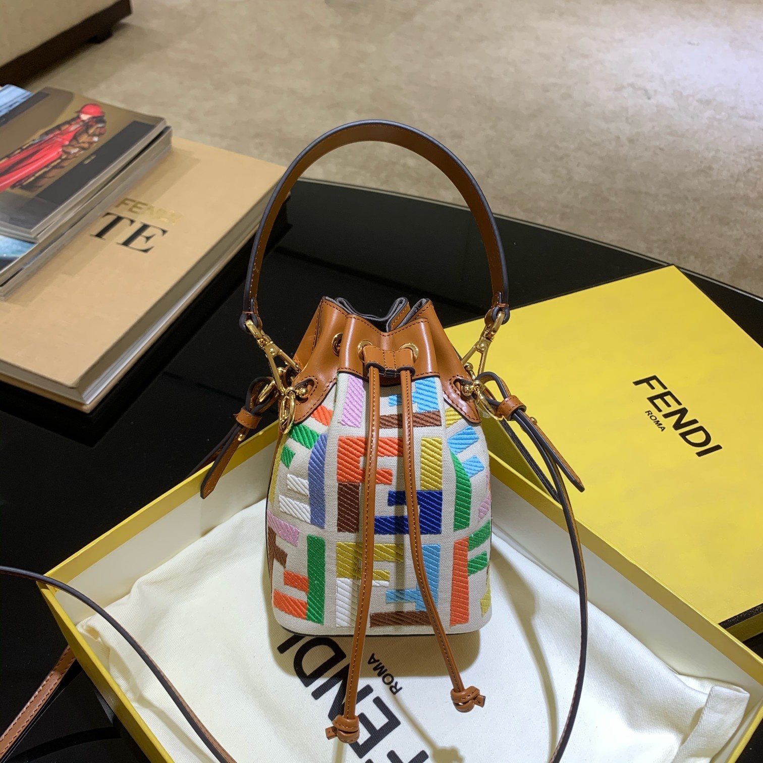MON TRESOR, Fendi Mini bag in beige canvas