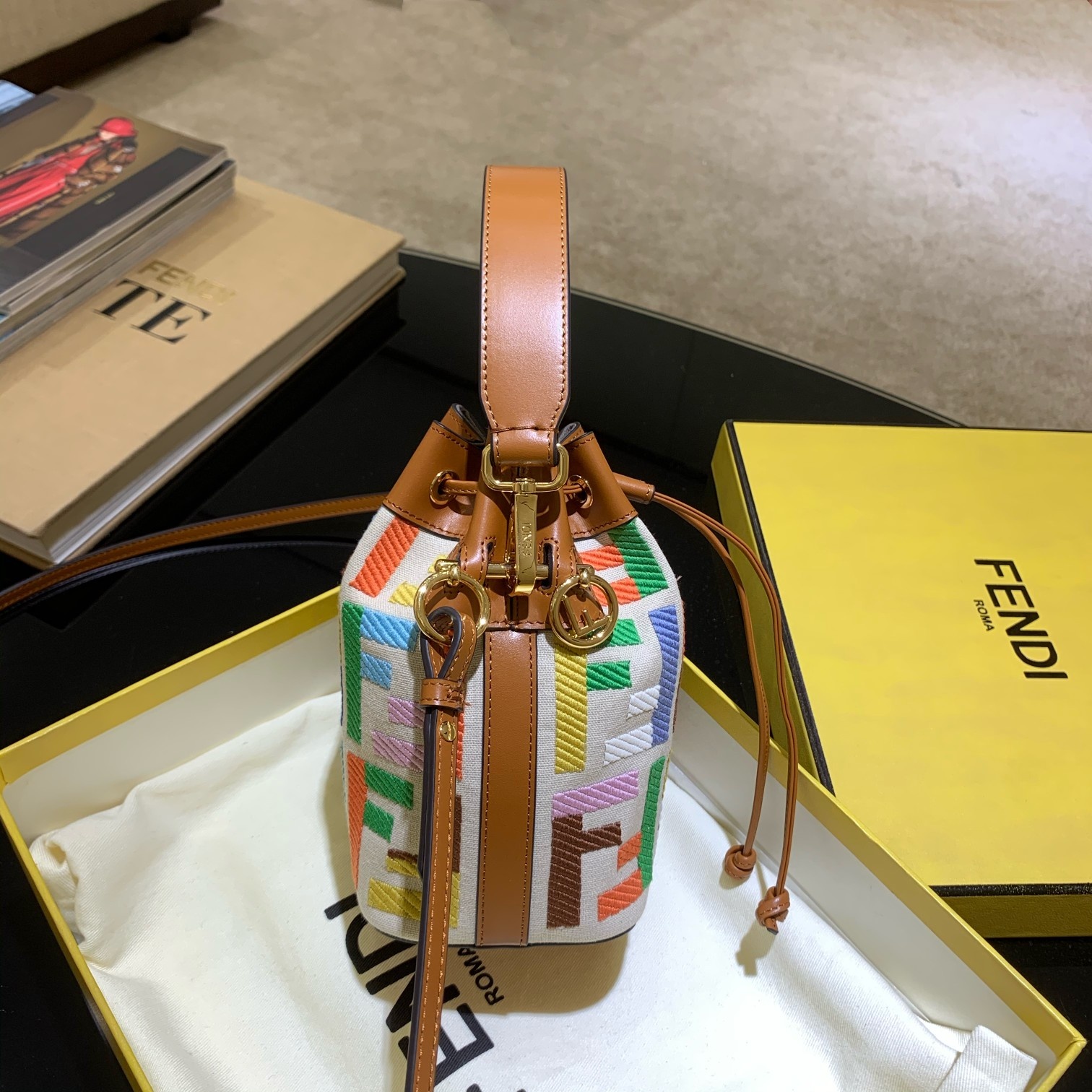 MON TRESOR, Fendi Mini bag in beige canvas