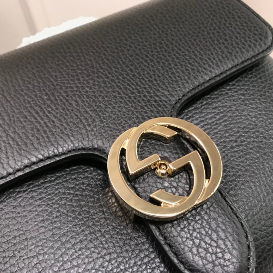 510302, Marmont New Large Leather Shoulder Bag, GUCCI HANDBAGS