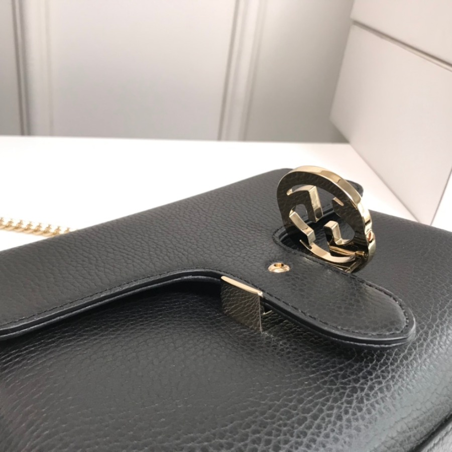 510302, Marmont New Large Leather Shoulder Bag, GUCCI HANDBAGS
