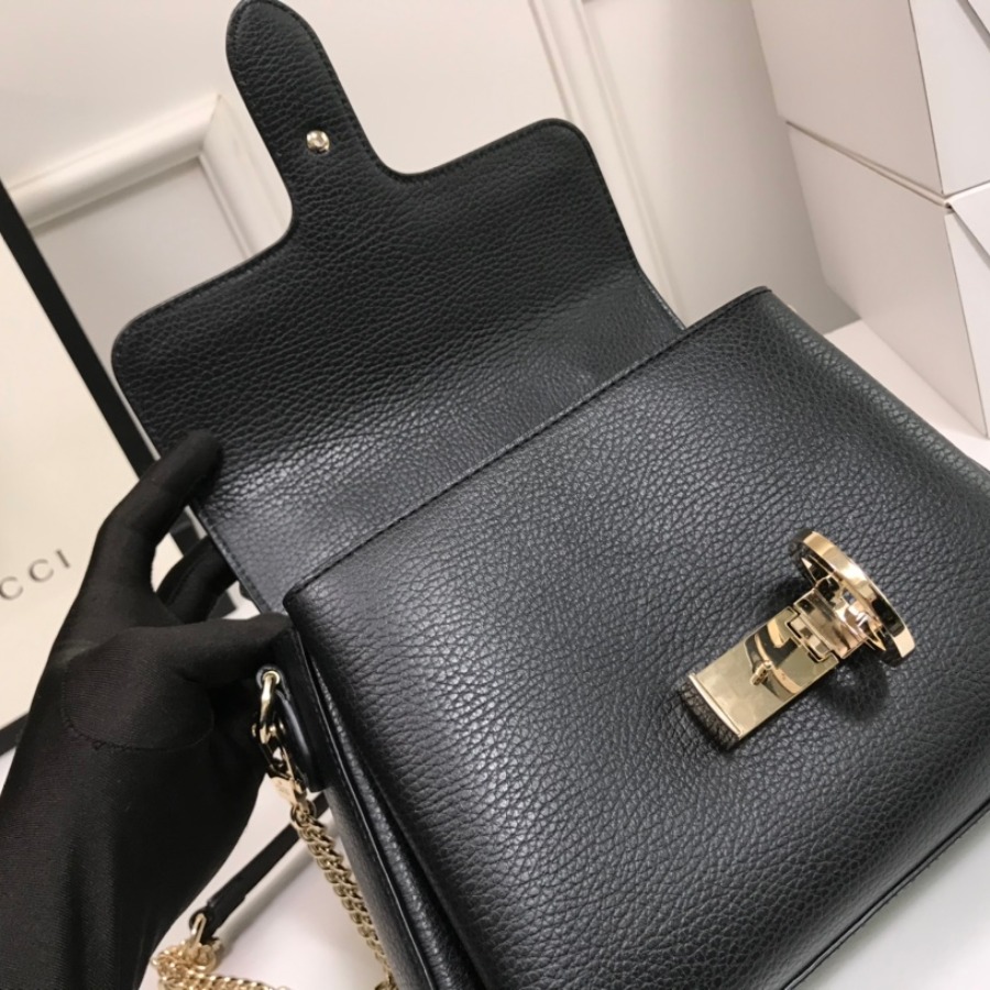 510302, Marmont New Large Leather Shoulder Bag, GUCCI HANDBAGS