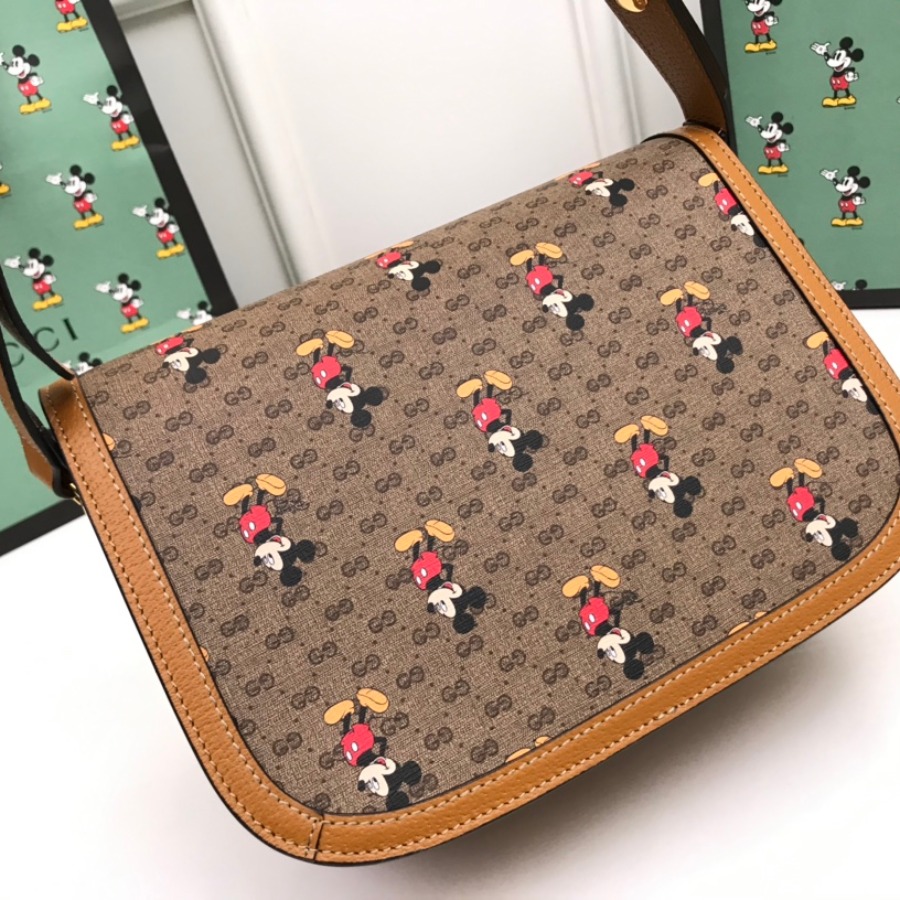 602204 DISNEY X Gucci 1955 Horsebit small shoulder bag, GUCCI Shoulder Bags for Women