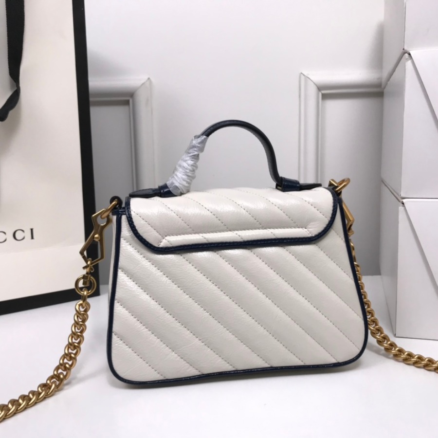 583571 GG Marmont mini top handle bag, GUCCI Women's Top Handles & Boston Bags