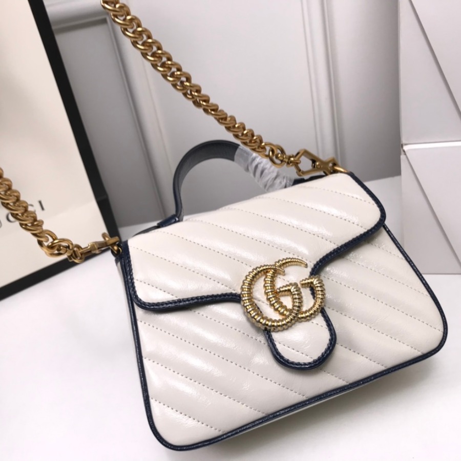 583571 GG Marmont mini top handle bag, GUCCI Women's Top Handles & Boston Bags