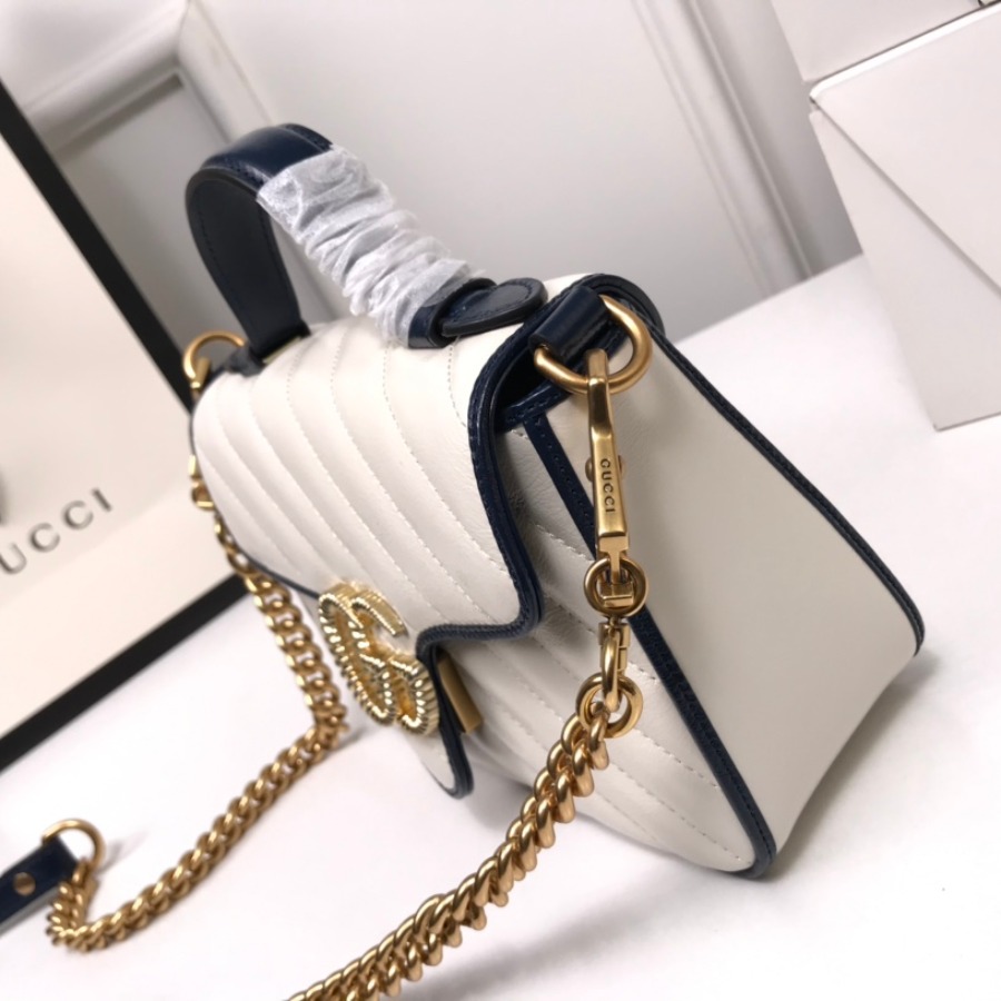583571 GG Marmont mini top handle bag, GUCCI Women's Top Handles & Boston Bags