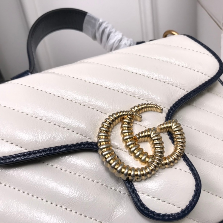 583571 GG Marmont mini top handle bag, GUCCI Women's Top Handles & Boston Bags