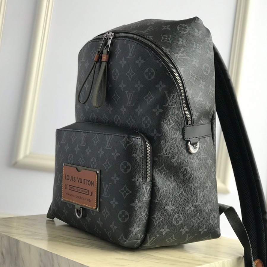 M43186, LOUIS VUITTON LV, APOLLO BACKPACK Monogram Eclipse coated canvas exterior