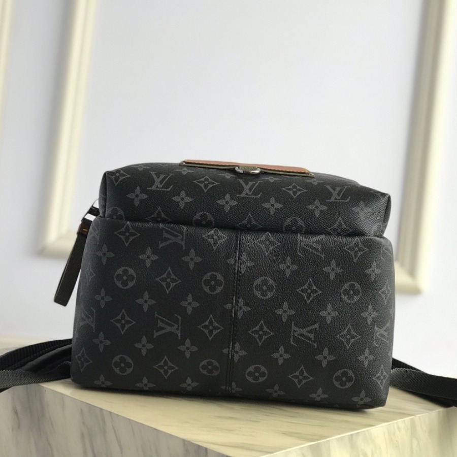 M43186, LOUIS VUITTON LV, APOLLO BACKPACK Monogram Eclipse coated canvas exterior