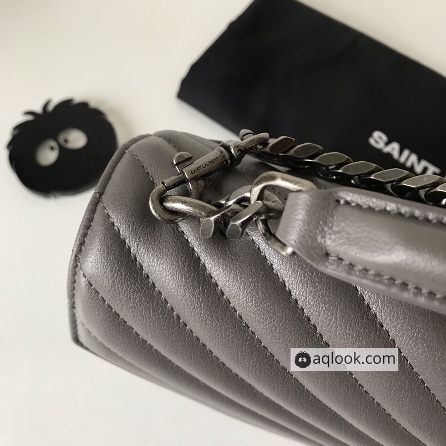 487212 CLASSIC LARGE COLLÈGE BAG  MATELASSÉ LEATHER, YSL Saint Laurent