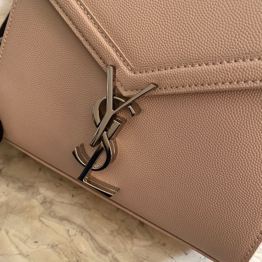 532750 CASSANDRA MINI TOP HANDLE BAG IN GRAIN DE POUDRE EMBOSSED LEATHER, Yves Saint Laurent YSL