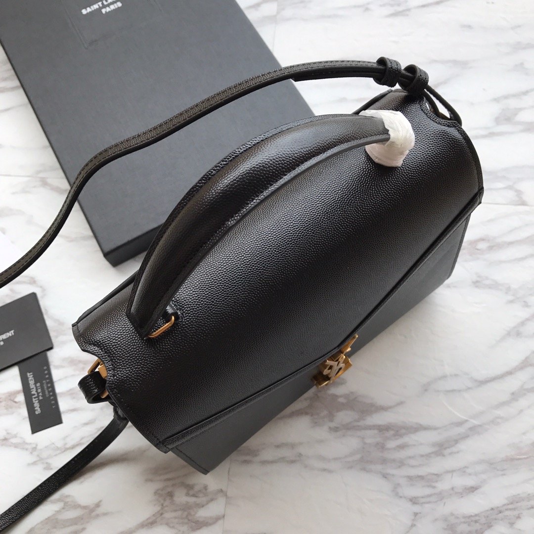 578000 CASSANDRA MEDIUM TOP HANDLE BAG IN GRAIN DE POUDRE EMBOSSED LEATHER, Yves Saint Laurent YSL