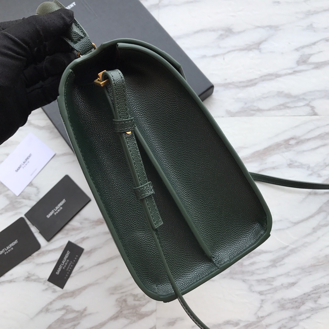 578000 CASSANDRA MEDIUM TOP HANDLE BAG IN GRAIN DE POUDRE EMBOSSED LEATHER, Yves Saint Laurent YSL