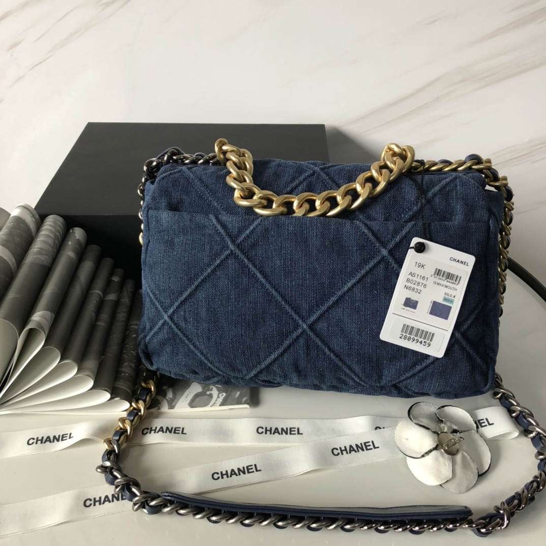 AS1161 chanel 19 large flap bag, CHANEL HANDBAGS