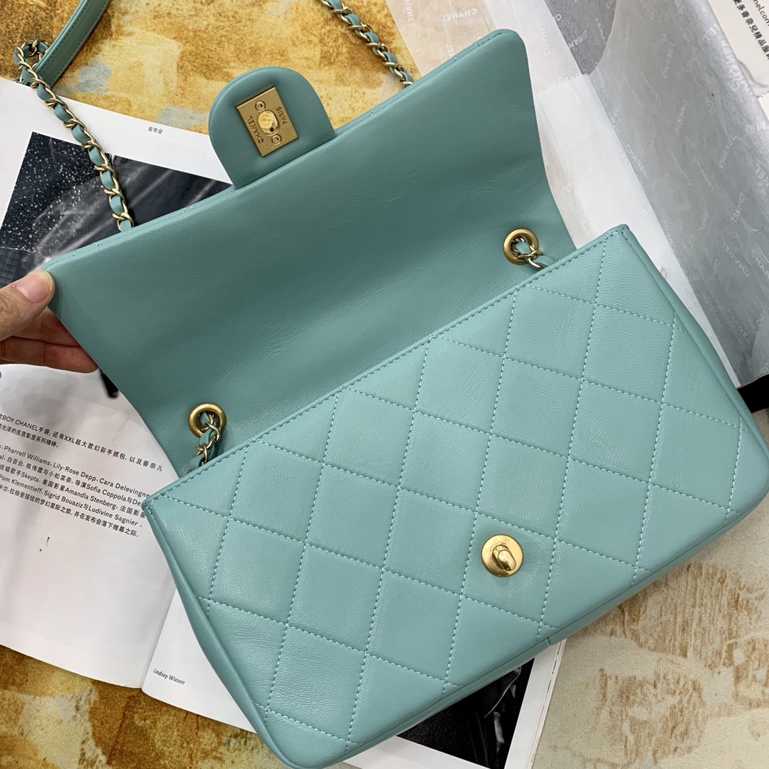AS1358 flap bag, Lambskin & Gold Metal, CHANEL
