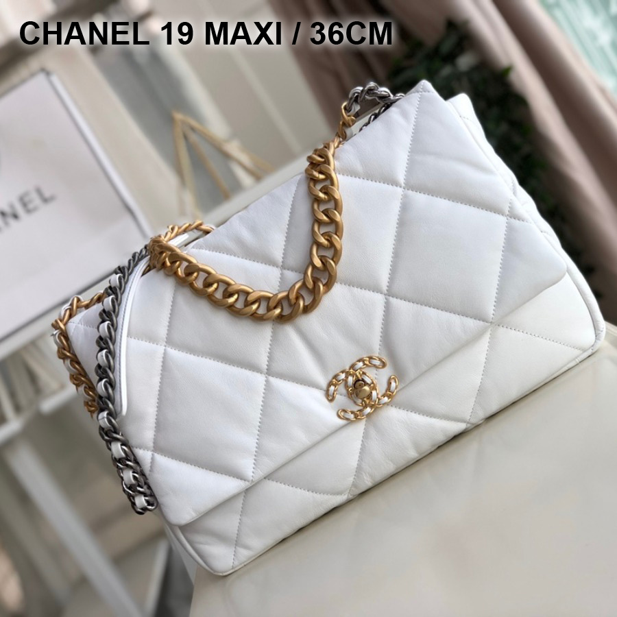 AS1162 chanel 19 maxi flap bag, CHANEL HANDBAGS