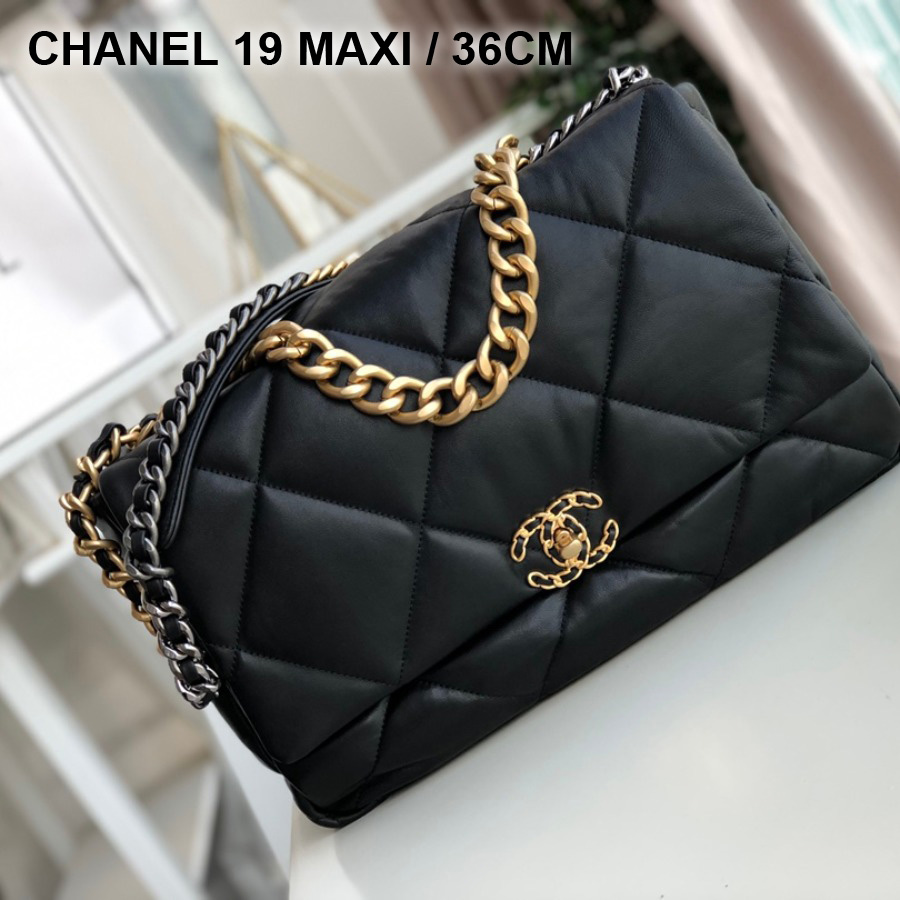 AS1162 chanel 19 maxi flap bag, CHANEL HANDBAGS