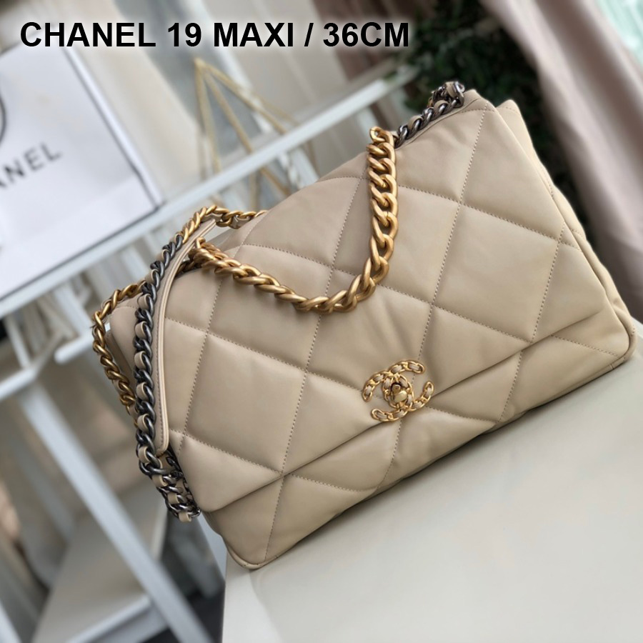 AS1162 chanel 19 maxi flap bag, CHANEL HANDBAGS