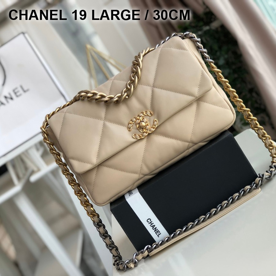 AS1161 chanel 19 large flap bag, CHANEL HANDBAGS
