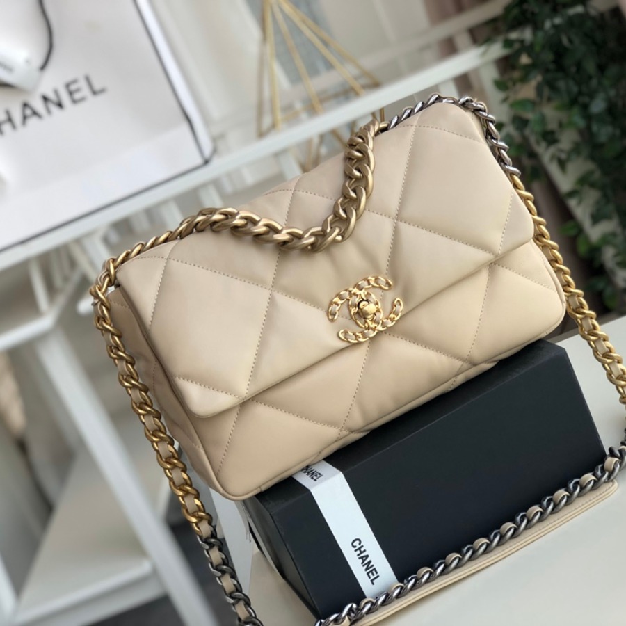 AS1161 chanel 19 large flap bag, CHANEL HANDBAGS