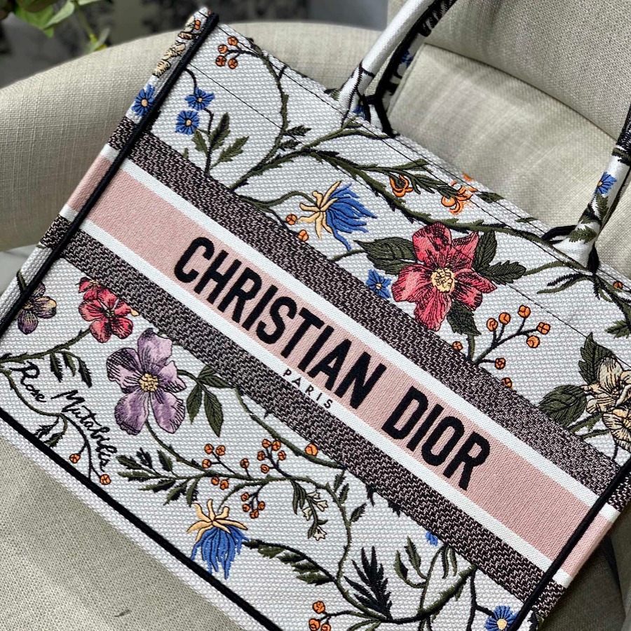 SMALL  DIOR BOOK TOTE WITH DIOR OBLIQUE EMBROIDERY