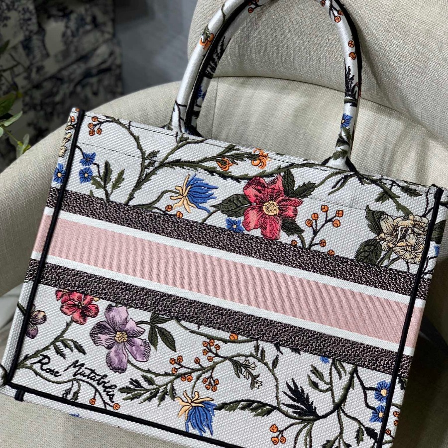 SMALL  DIOR BOOK TOTE WITH DIOR OBLIQUE EMBROIDERY