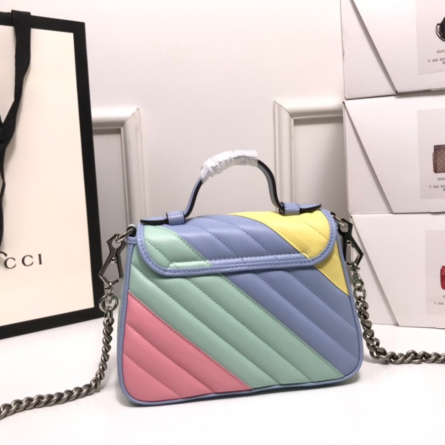 583571 GG Marmont mini top handle bag, GUCCI Women's Top Handles & Boston Bags