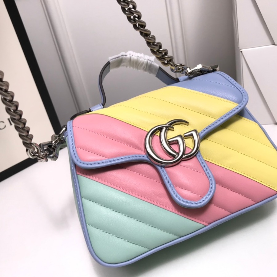 583571 GG Marmont mini top handle bag, GUCCI Women's Top Handles & Boston Bags