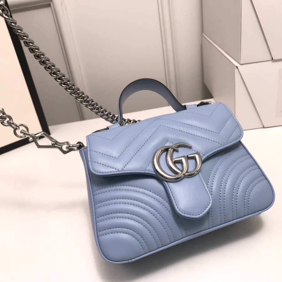 583571 GG Marmont mini top handle bag, GUCCI Women's Top Handles & Boston Bags