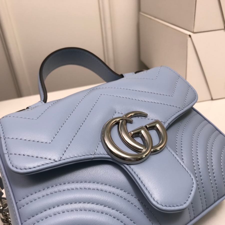583571 GG Marmont mini top handle bag, GUCCI Women's Top Handles & Boston Bags