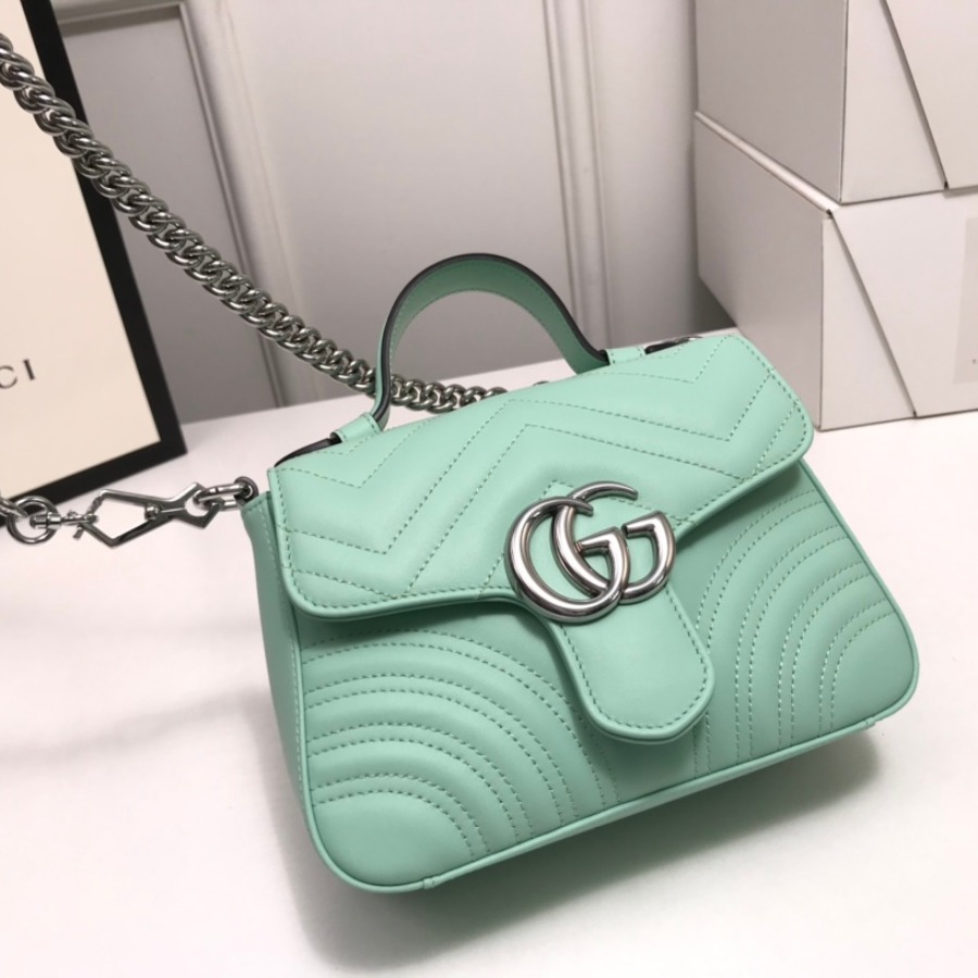 583571 GG Marmont mini top handle bag, GUCCI Women's Top Handles & Boston Bags