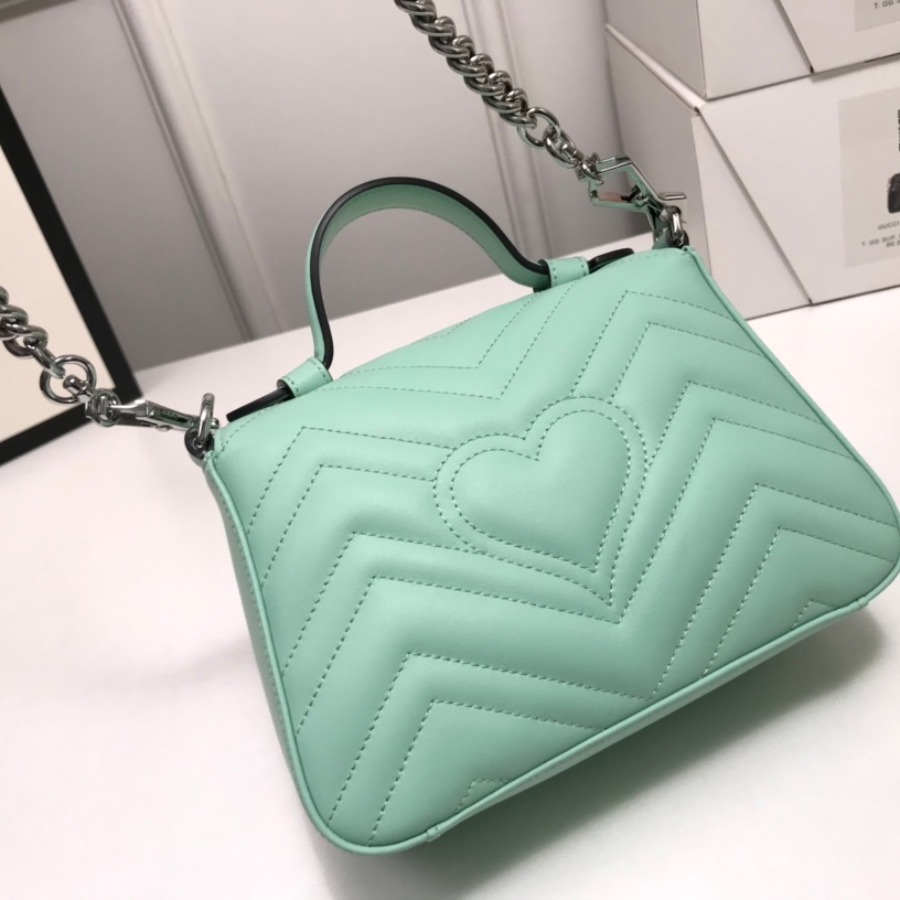 583571 GG Marmont mini top handle bag, GUCCI Women's Top Handles & Boston Bags