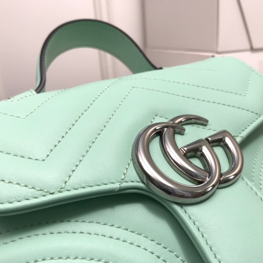 583571 GG Marmont mini top handle bag, GUCCI Women's Top Handles & Boston Bags
