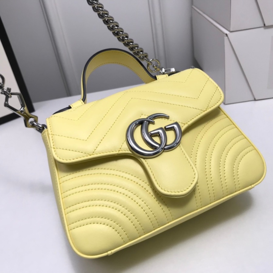 583571 GG Marmont mini top handle bag, GUCCI Women's Top Handles & Boston Bags