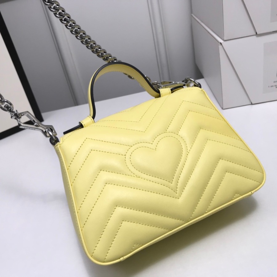 583571 GG Marmont mini top handle bag, GUCCI Women's Top Handles & Boston Bags