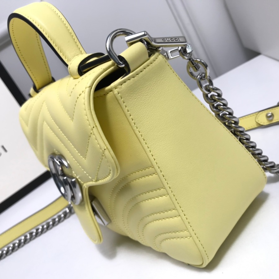 583571 GG Marmont mini top handle bag, GUCCI Women's Top Handles & Boston Bags