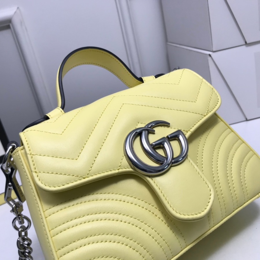 583571 GG Marmont mini top handle bag, GUCCI Women's Top Handles & Boston Bags