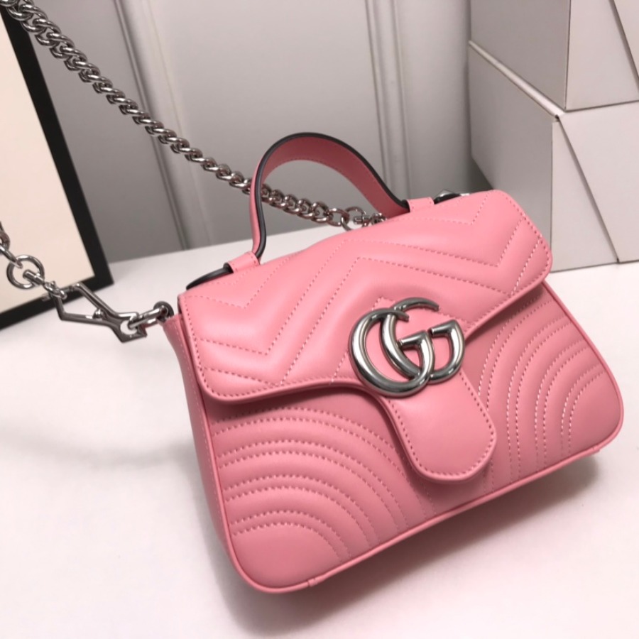 583571 GG Marmont mini top handle bag, GUCCI Women's Top Handles & Boston Bags